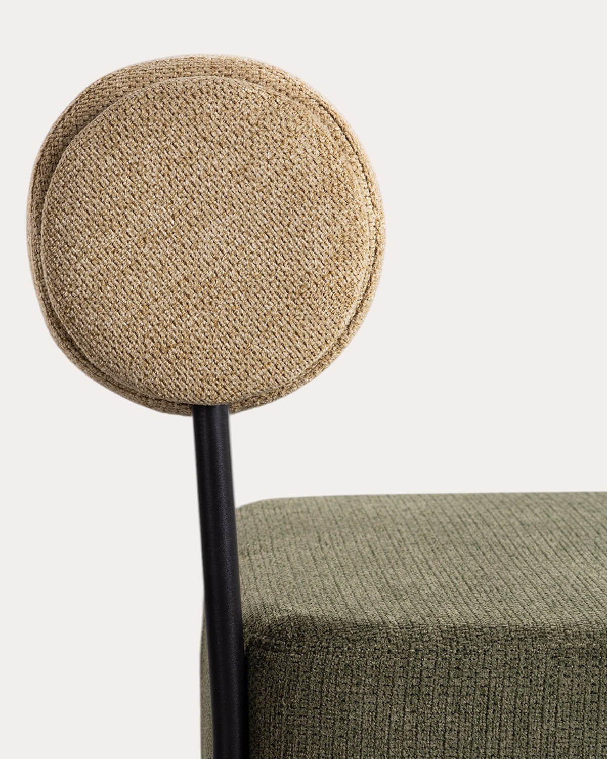 Elin fabric and metal armchair