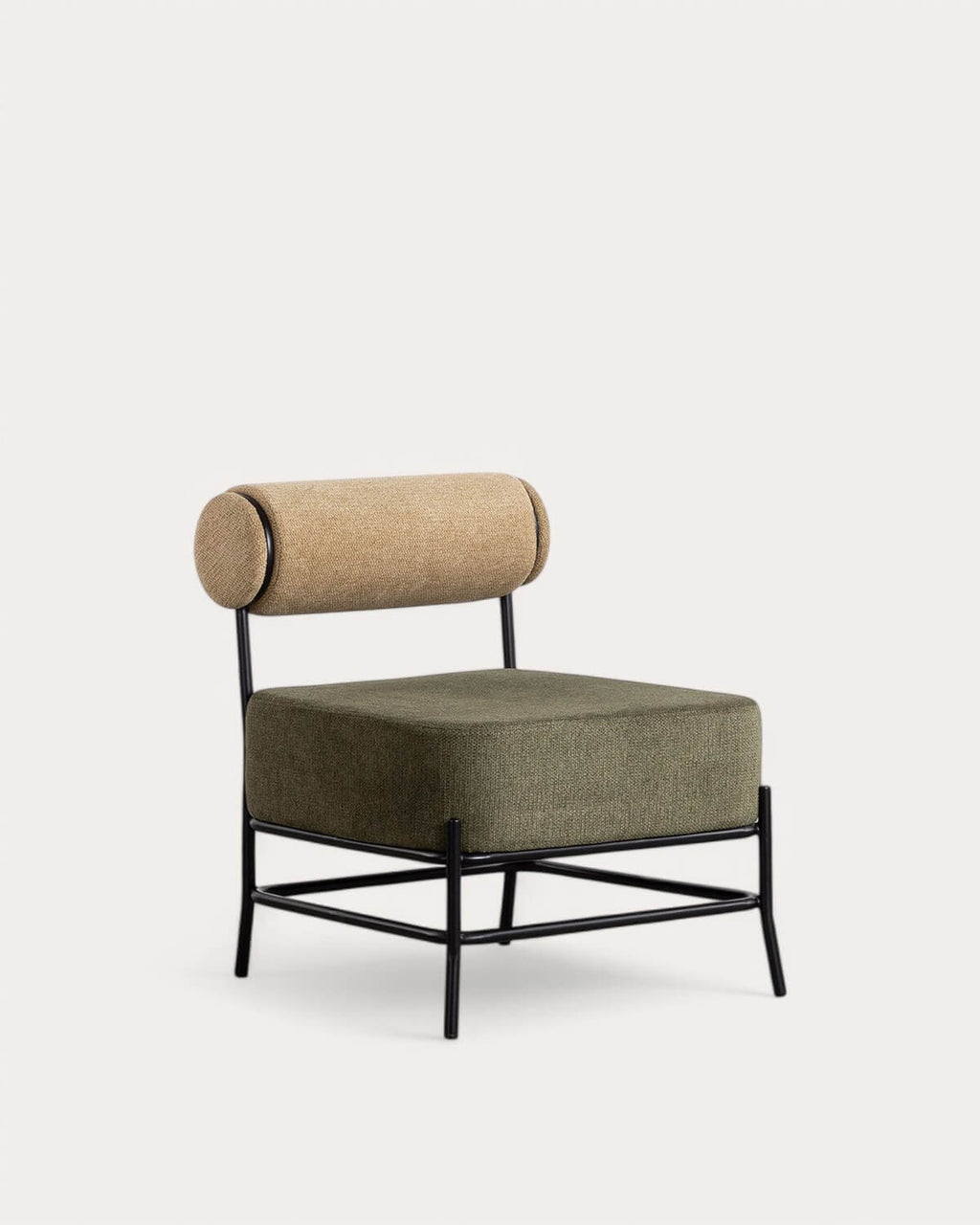 Elin fabric and metal armchair