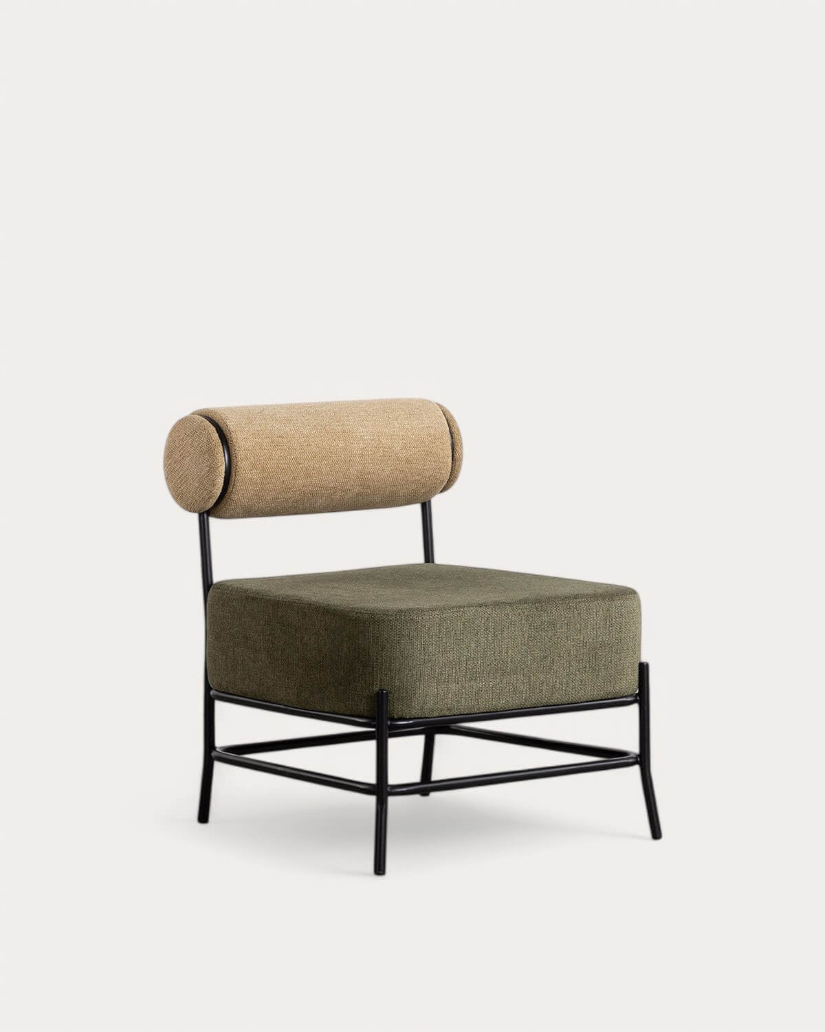 Elin fabric and metal armchair