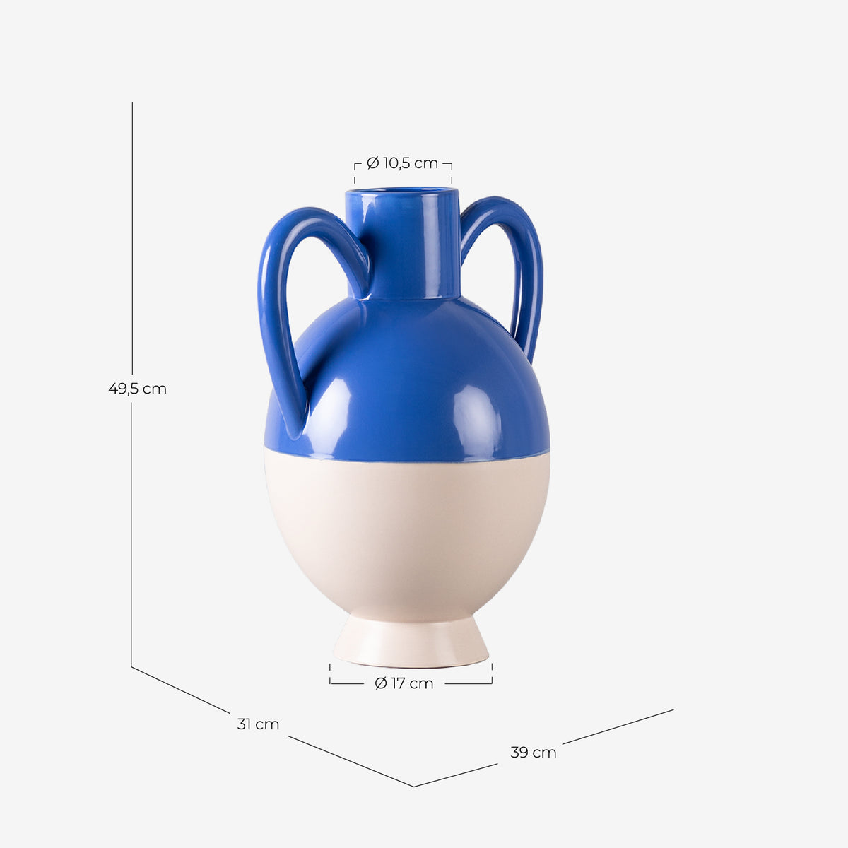 Large XL dolomite vase Mig Melon