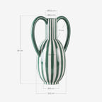Large XL dolomite vase Peral Lines