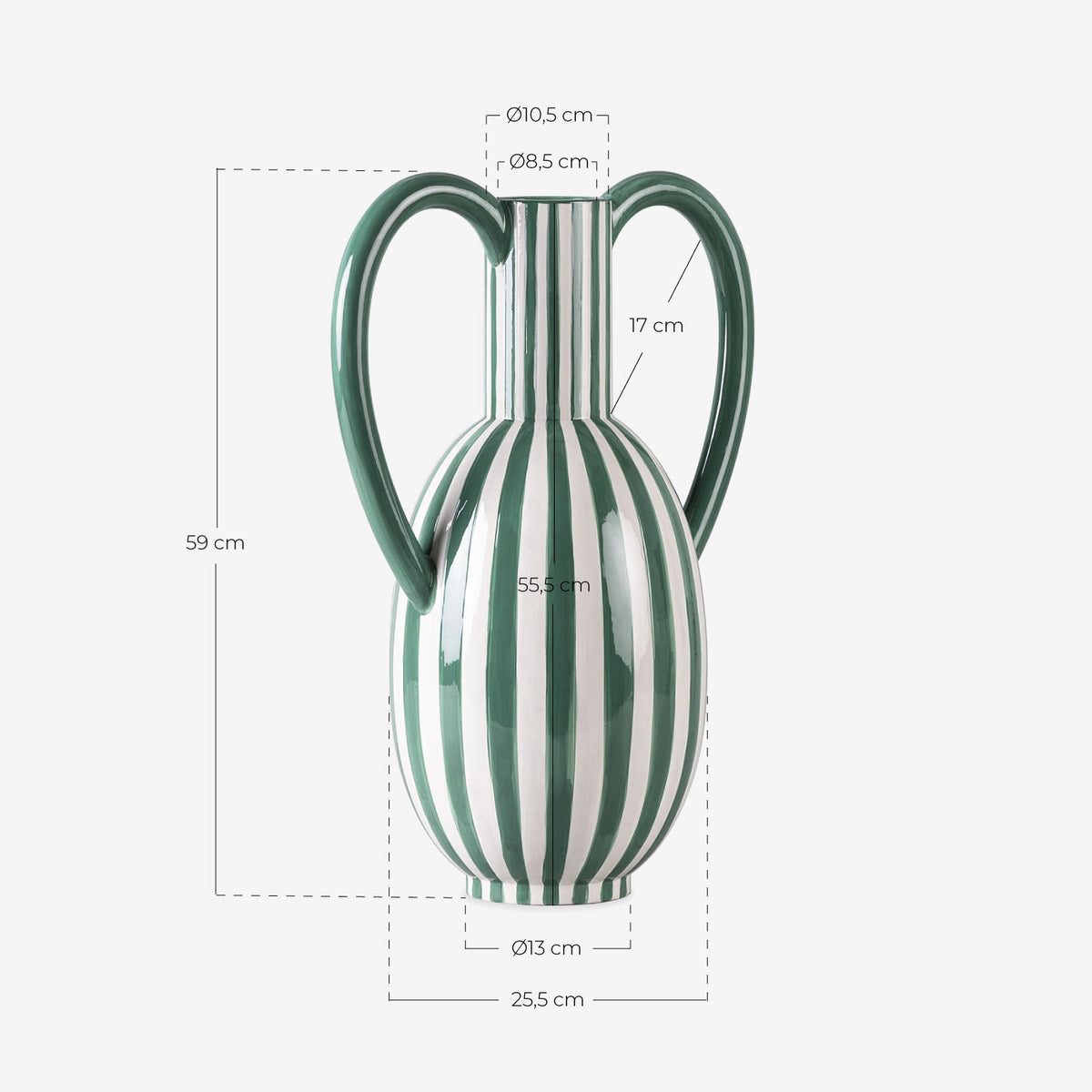 Large XL dolomite vase Peral Lines