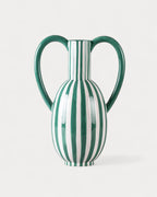 Large XL dolomite vase Peral Lines