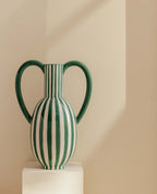 Large XL dolomite vase Peral Lines