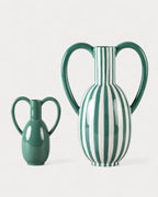 Large XL dolomite vase Peral Lines