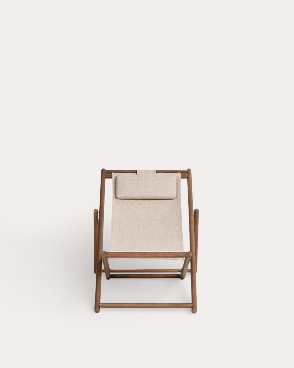 Reclining Hammock in Eucalyptus Wood and Elnes Fabric