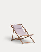Reclining Hammock in Eucalyptus Wood and Elnes Fabric