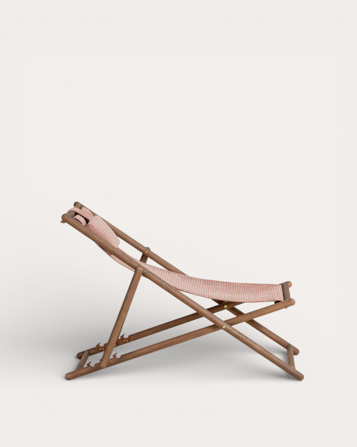 Reclining Hammock in Eucalyptus Wood and Elnes Fabric