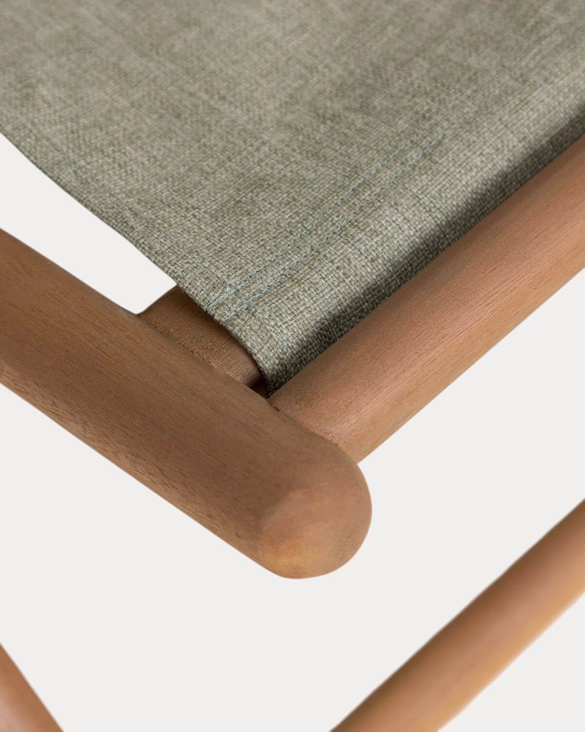Reclining Hammock in Eucalyptus Wood and Elnes Fabric