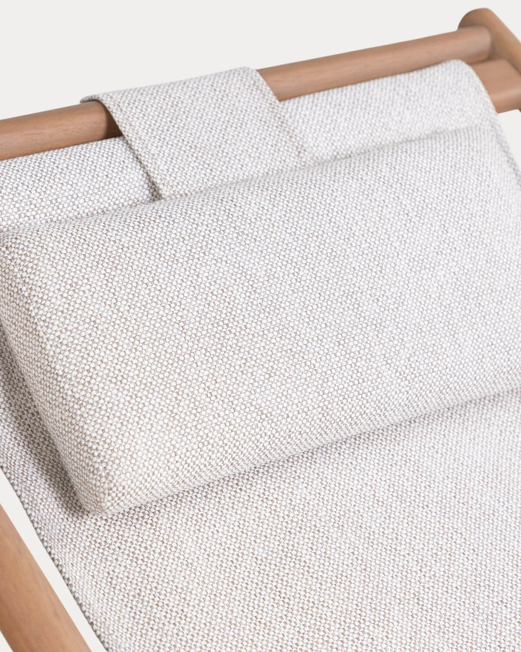 Reclining Hammock in Eucalyptus Wood and Elnes Fabric