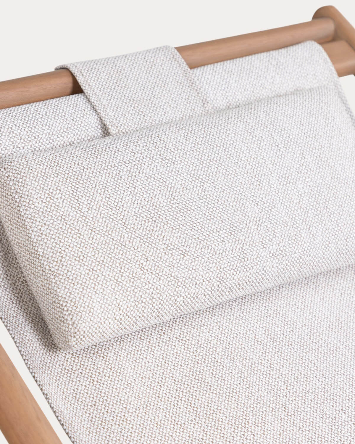 Reclining Hammock in Eucalyptus Wood and Elnes Fabric