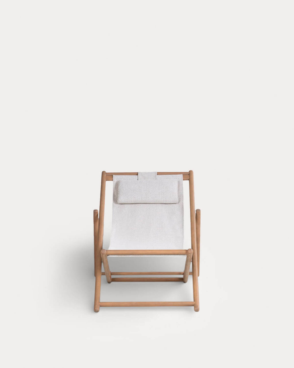 Reclining Hammock in Eucalyptus Wood and Elnes Fabric