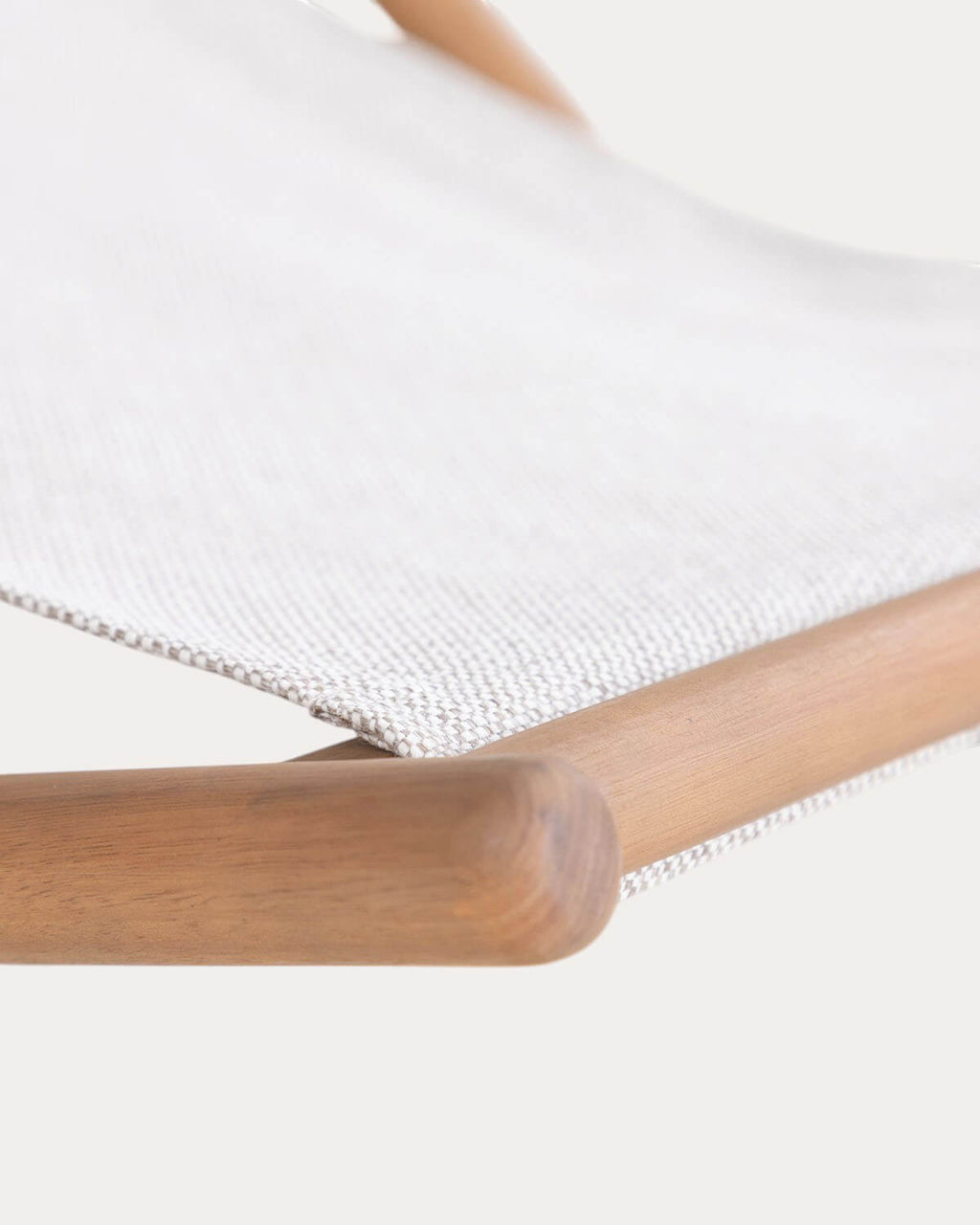Reclining Hammock in Eucalyptus Wood and Elnes Fabric