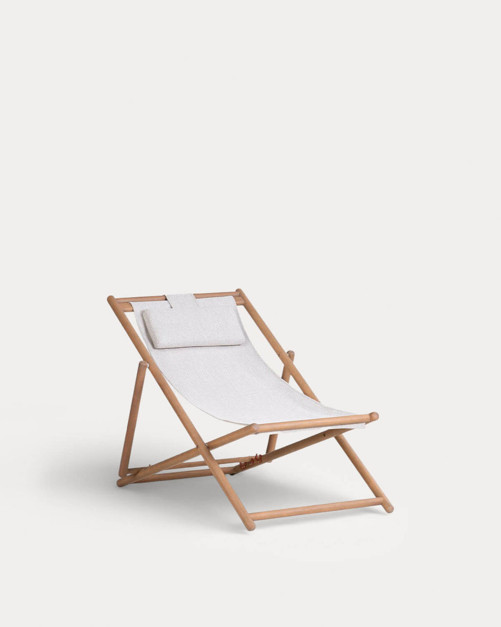 Reclining Hammock in Eucalyptus Wood and Elnes Fabric