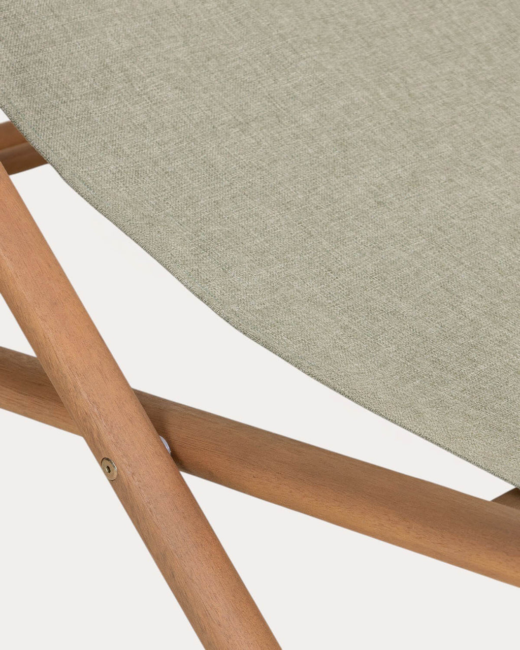 Reclining Hammock in Eucalyptus Wood and Elnes Fabric