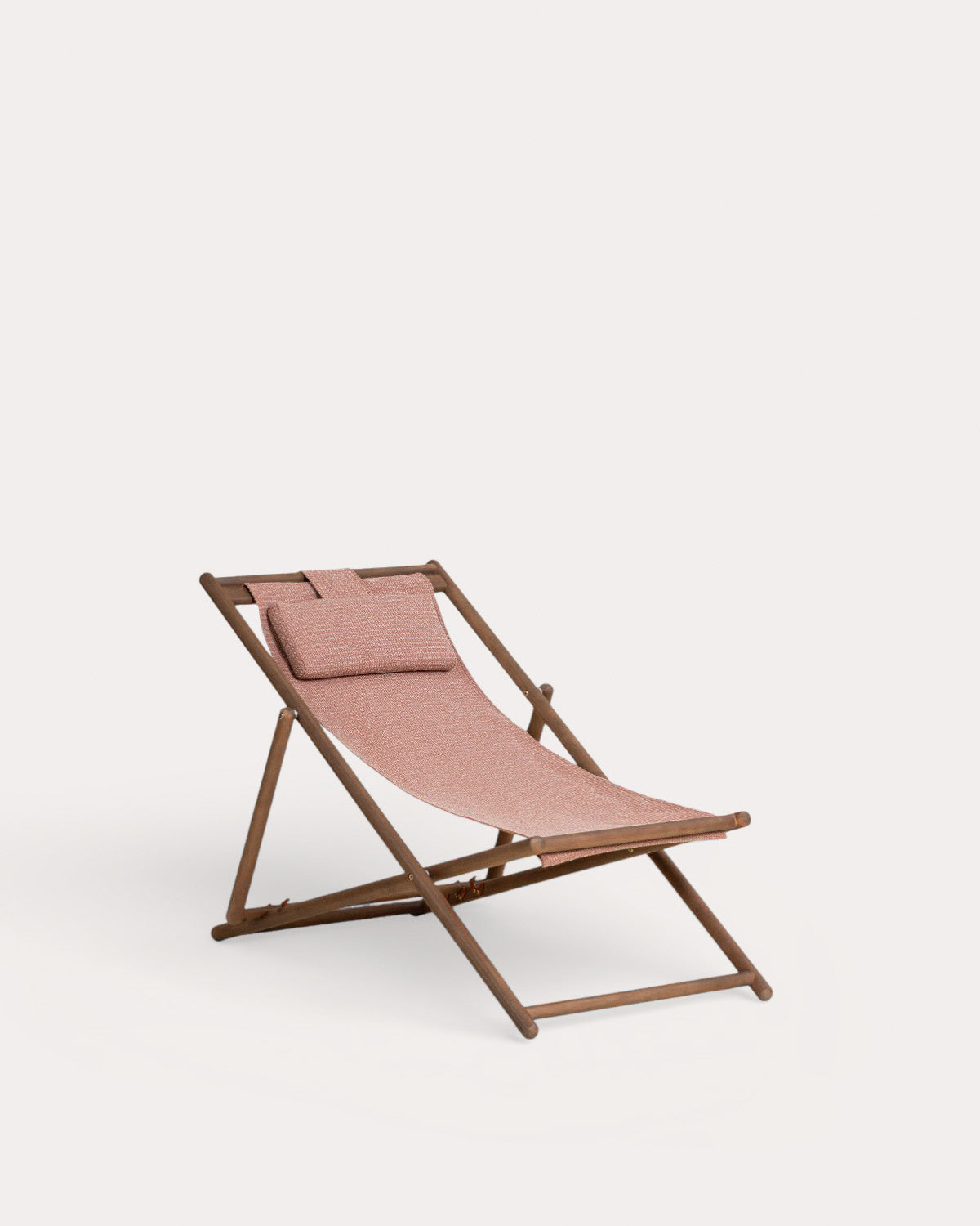 Reclining Hammock in Eucalyptus Wood and Elnes Fabric