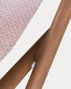 Reclining Hammock in Eucalyptus Wood and Elnes Fabric