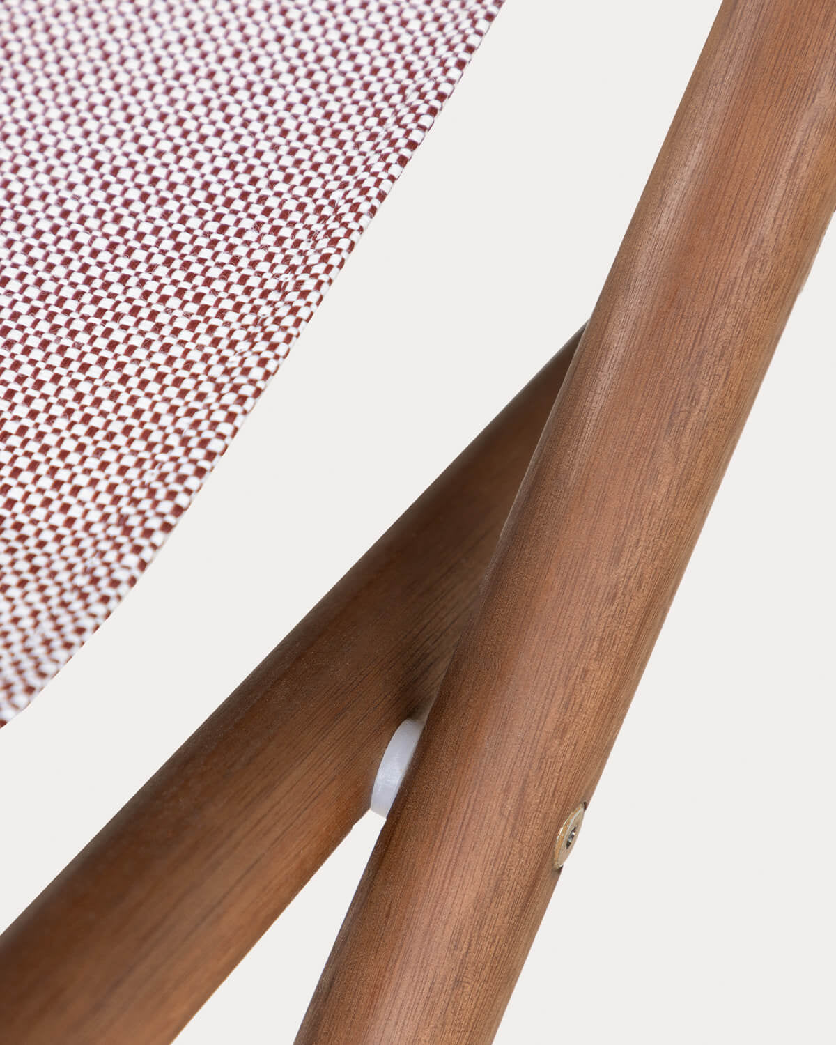 Reclining Hammock in Eucalyptus Wood and Elnes Fabric