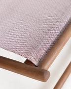 Reclining Hammock in Eucalyptus Wood and Elnes Fabric