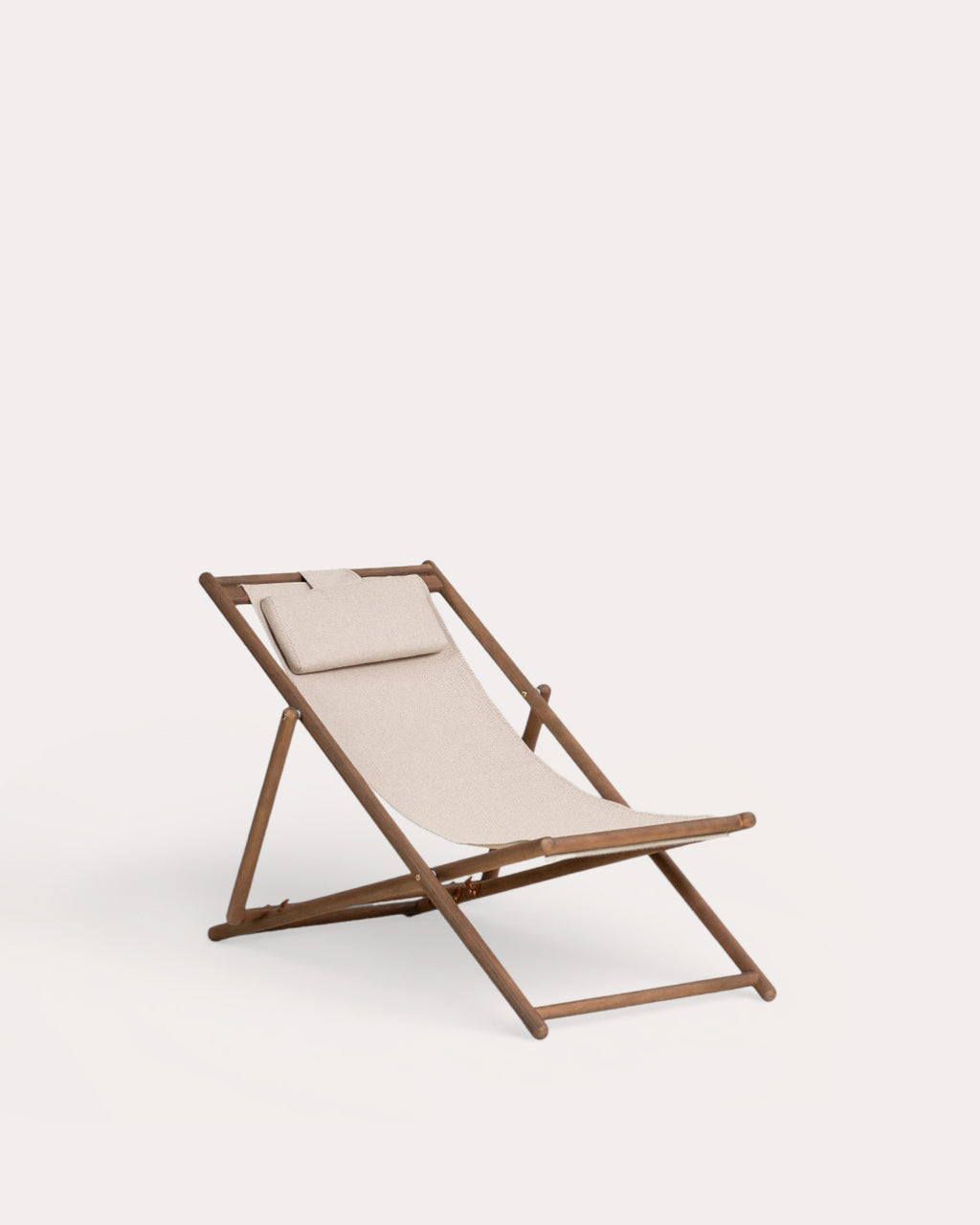 Reclining Hammock in Eucalyptus Wood and Elnes Fabric