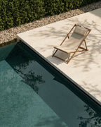 Reclining Hammock in Eucalyptus Wood and Elnes Fabric