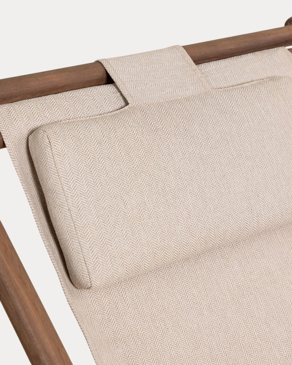 Reclining Hammock in Eucalyptus Wood and Elnes Fabric