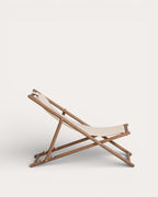 Reclining Hammock in Eucalyptus Wood and Elnes Fabric