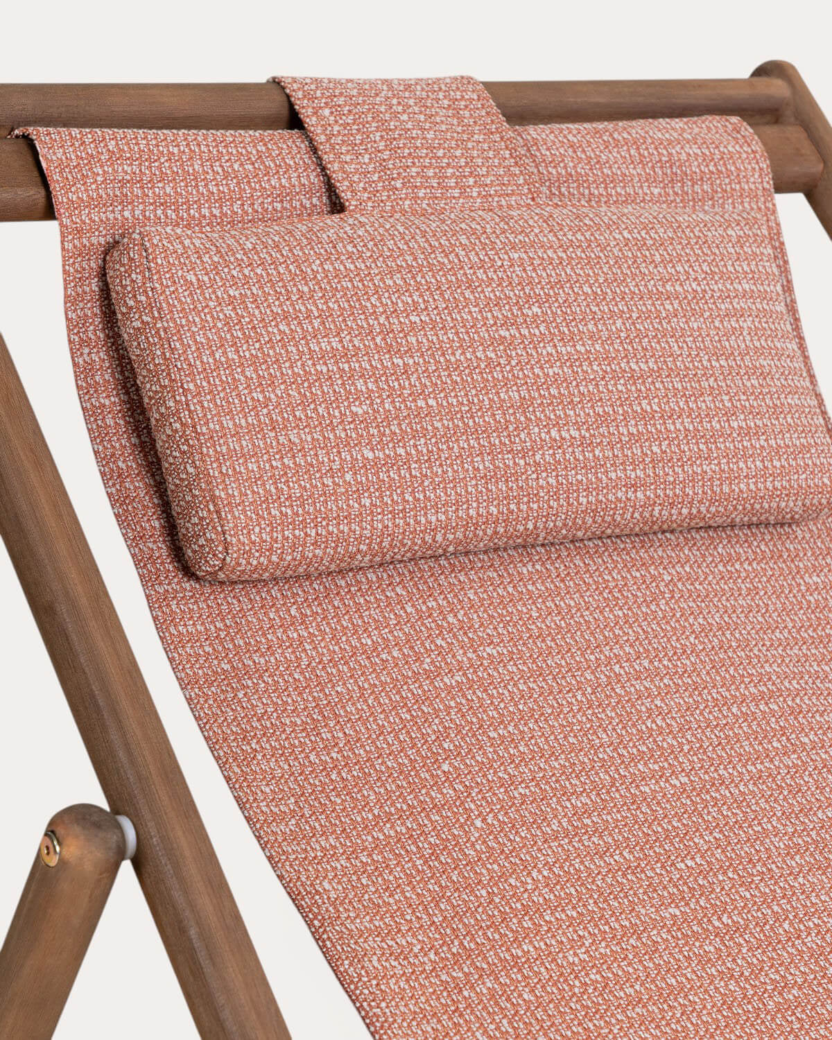 Reclining Hammock in Eucalyptus Wood and Elnes Fabric
