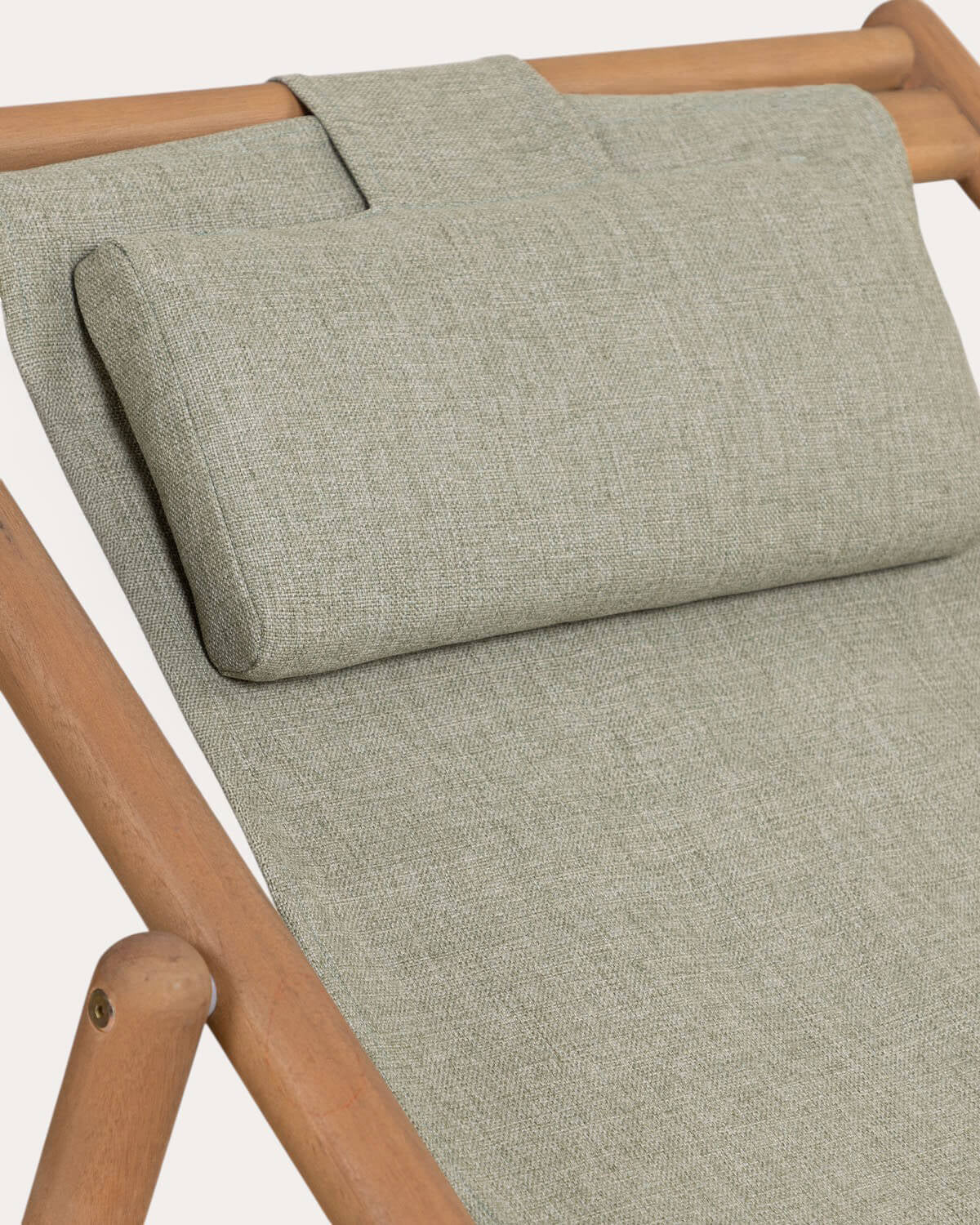 Reclining Hammock in Eucalyptus Wood and Elnes Fabric