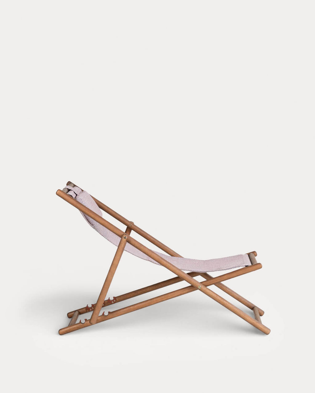 Reclining Hammock in Eucalyptus Wood and Elnes Fabric