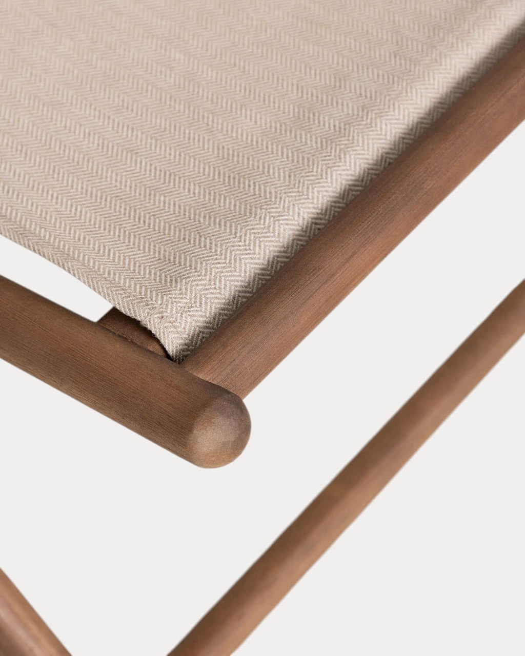 Reclining Hammock in Eucalyptus Wood and Elnes Fabric
