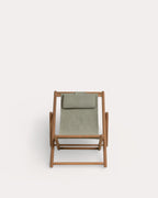 Reclining Hammock in Eucalyptus Wood and Elnes Fabric