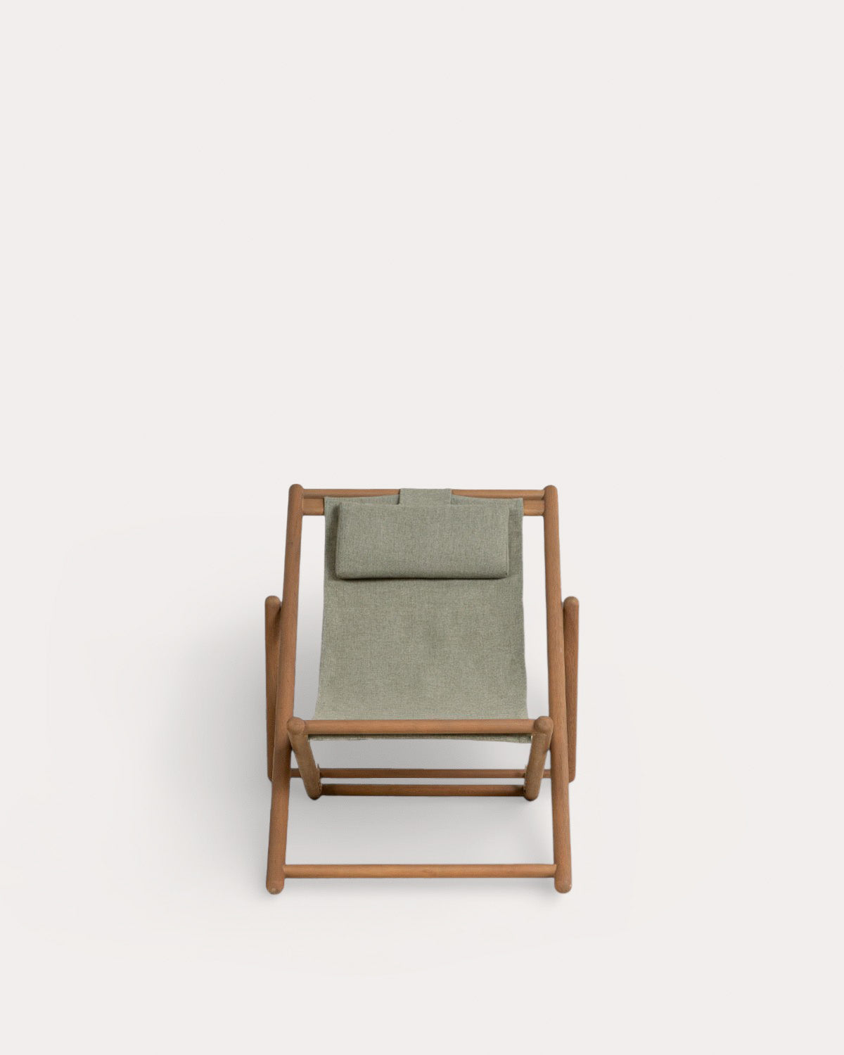 Reclining Hammock in Eucalyptus Wood and Elnes Fabric