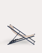Ohiane metal and fabric reclining sun lounger