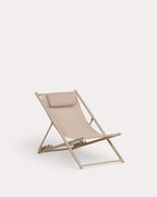 Ohiane metal and fabric reclining sun lounger