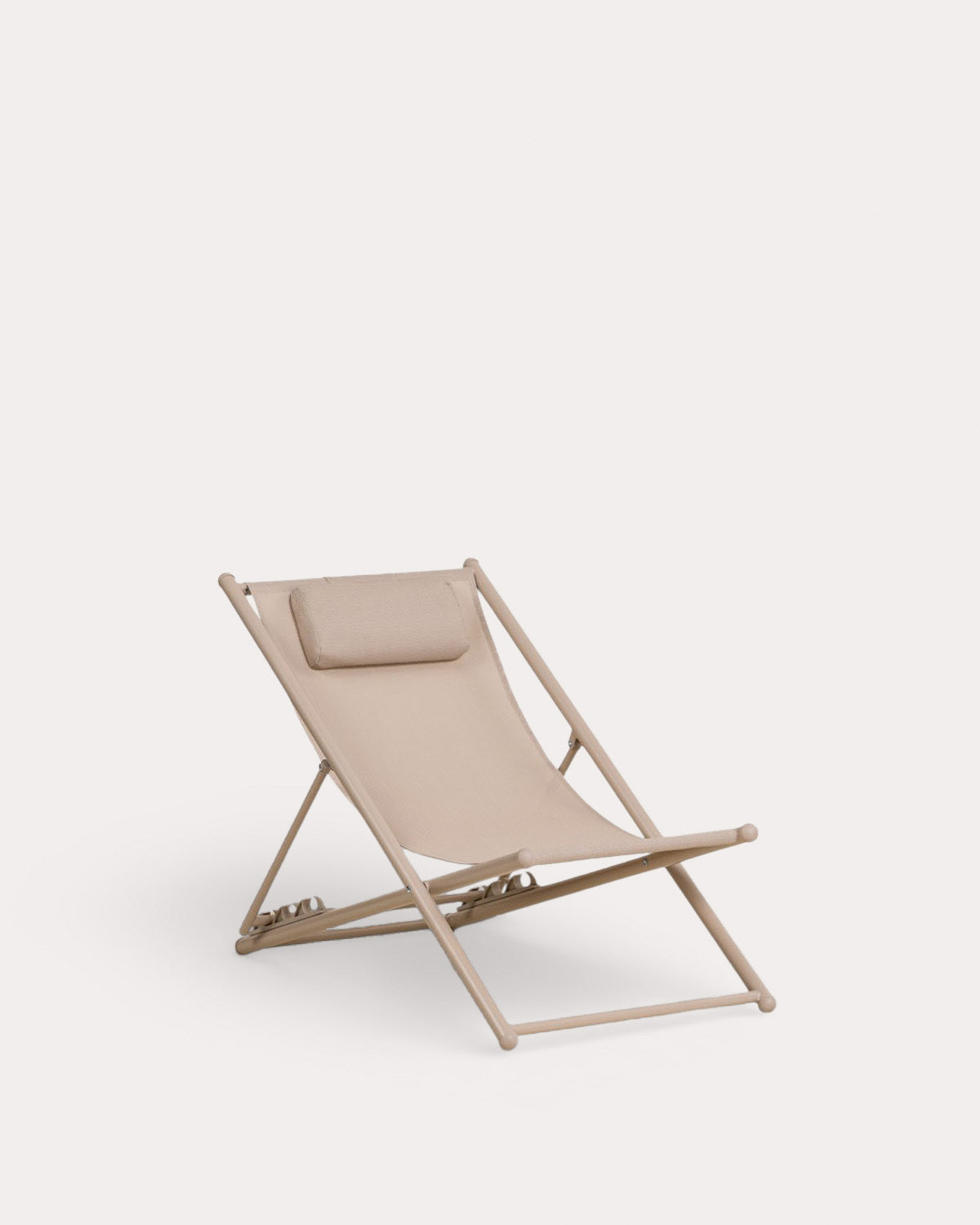 Ohiane metal and fabric reclining sun lounger