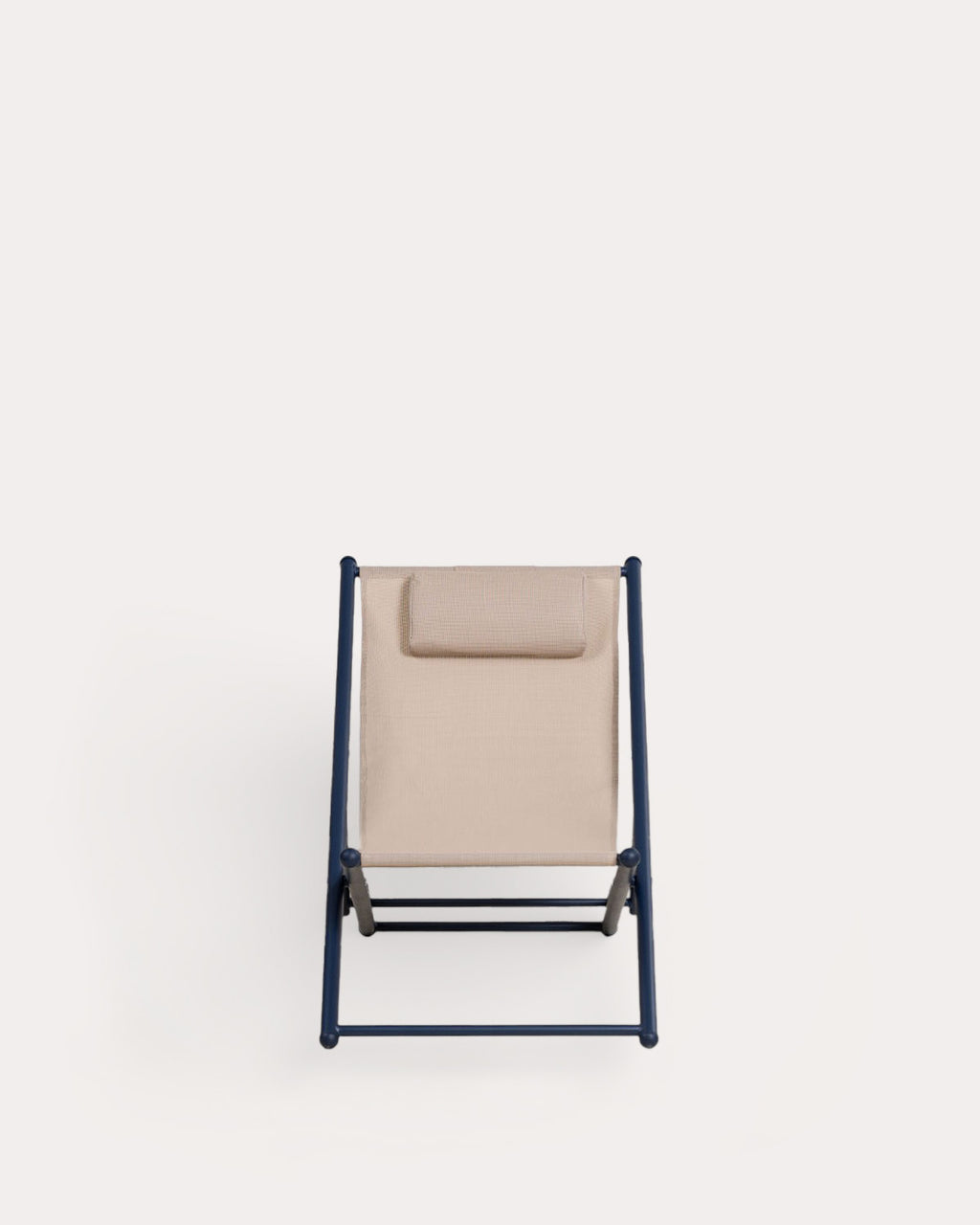 Ohiane metal and fabric reclining sun lounger
