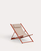 Ohiane metal and fabric reclining sun lounger