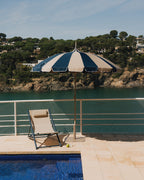 Ohiane metal and fabric reclining sun lounger