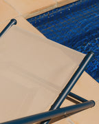 Ohiane metal and fabric reclining sun lounger