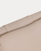Ohiane metal and fabric reclining sun lounger