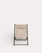 Ohiane metal and fabric reclining sun lounger