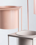 Set of 3 Cosme round metal planters