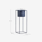 Set of 3 Cosme round metal planters