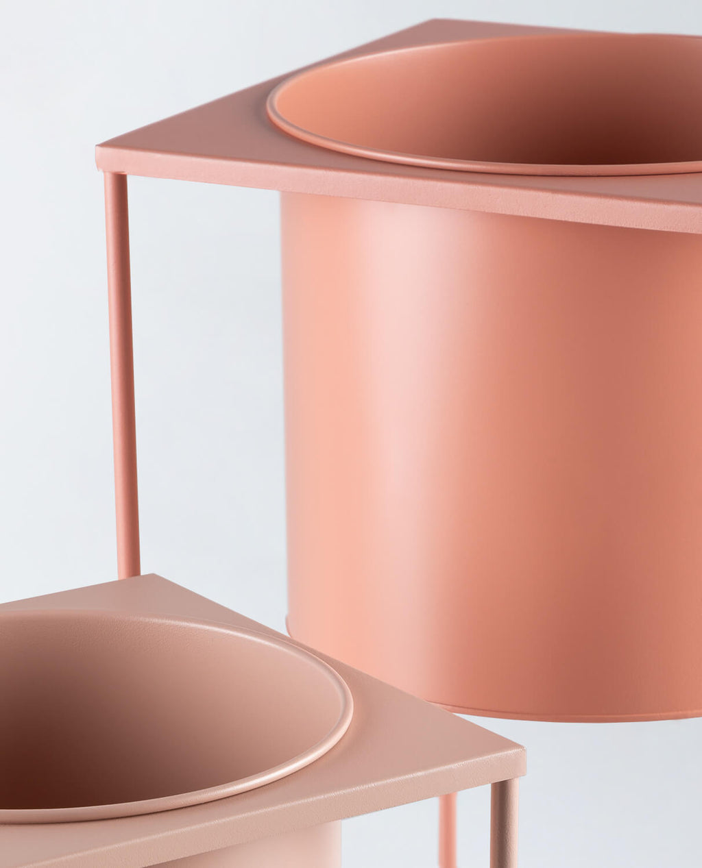 Set of 3 Cosme round metal planters