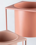 Set of 3 Cosme round metal planters