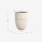 Potos high round cement plant pot