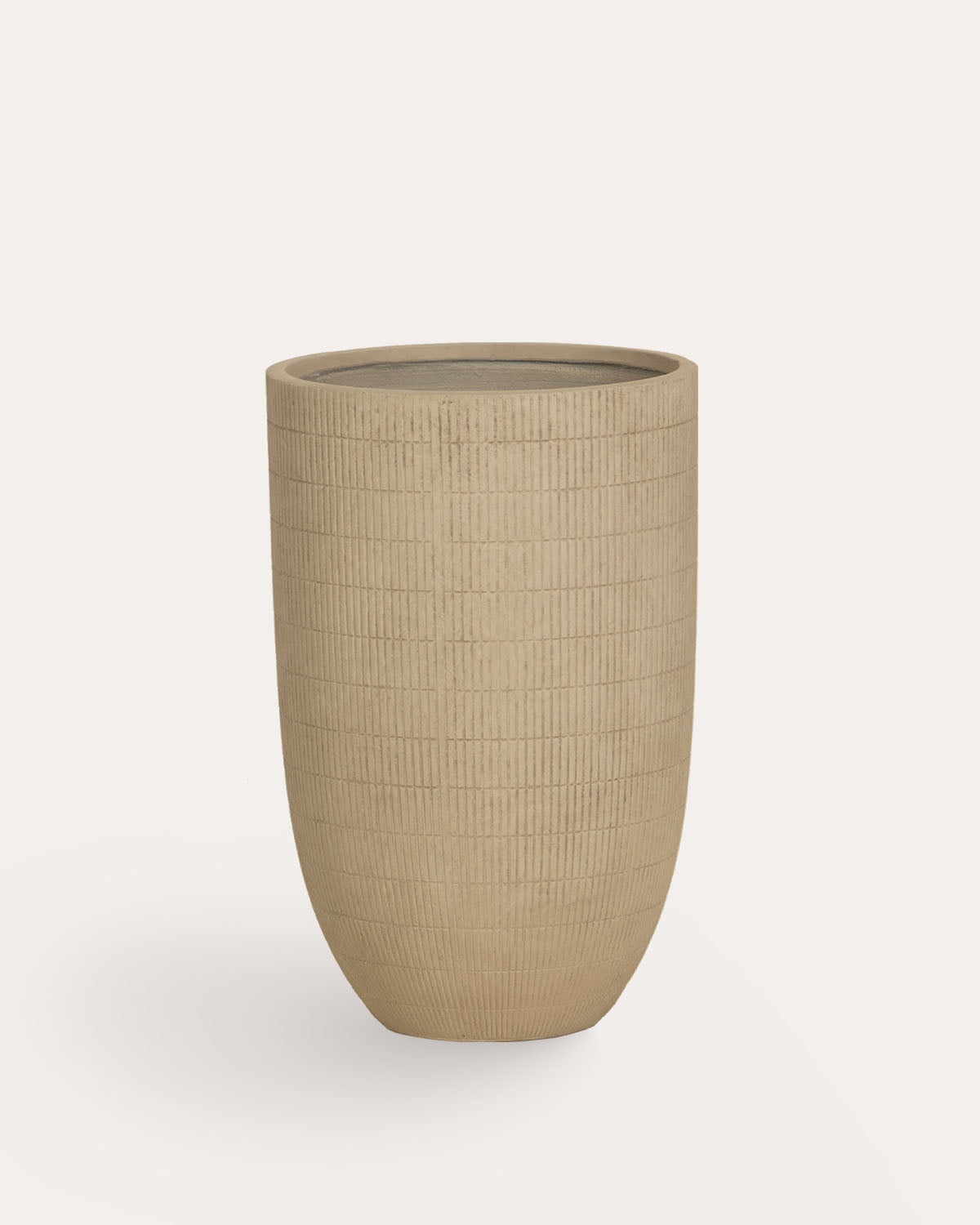 Potos high round cement plant pot