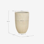 Potos high round cement plant pot