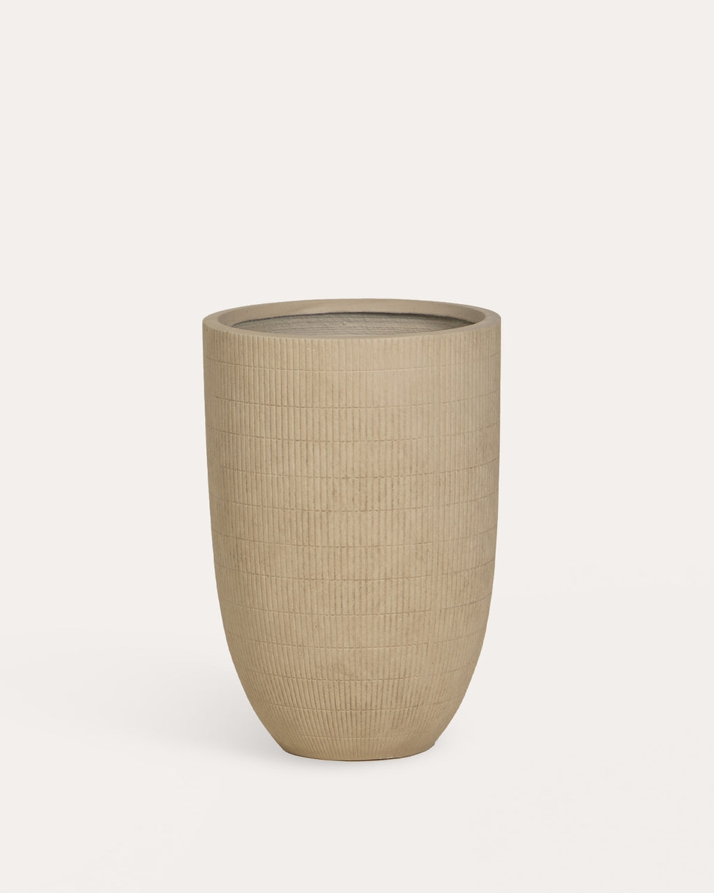 Potos high round cement plant pot